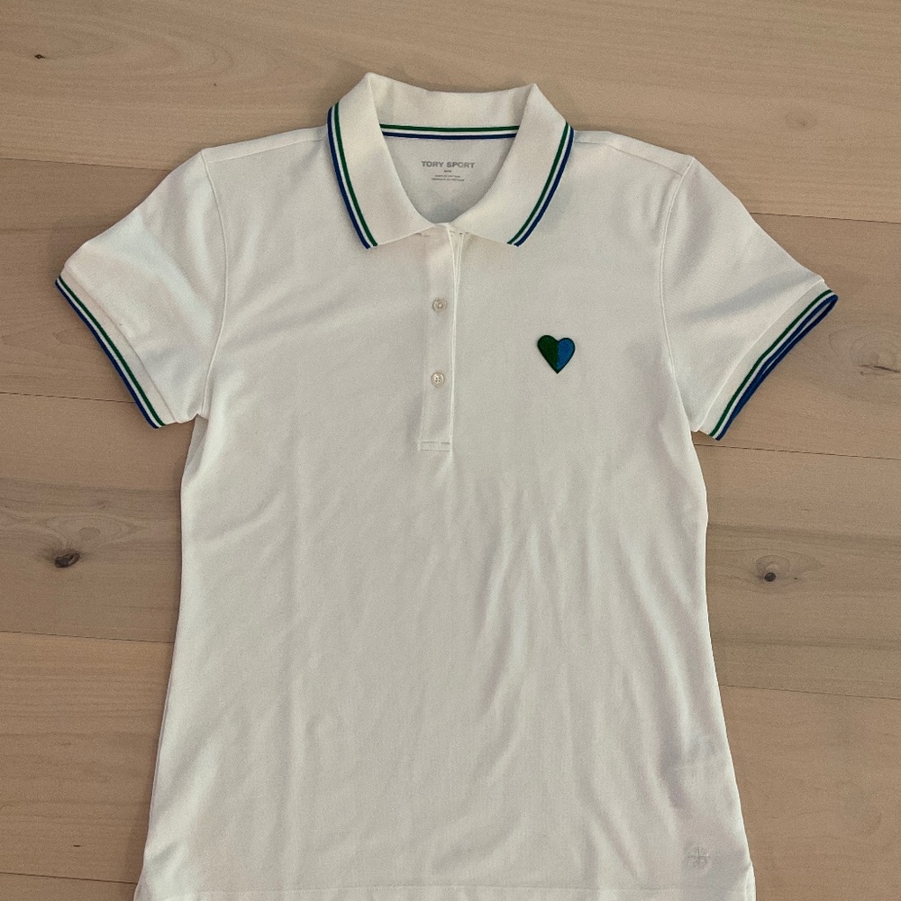 Tory Sport White Polo T Shirt Size M